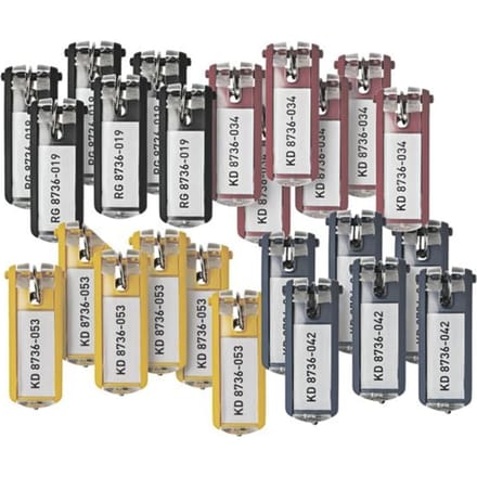 Durable 194927 Key Clip Sleutelhanger Meerdere kleuren 24 stuk(s)