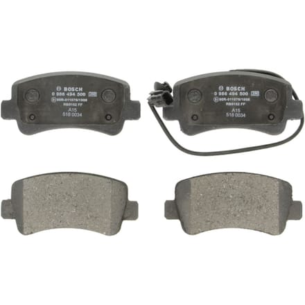 Jeu de 4 plaquettes de frein à disque BOSCH 0986494500 d'origine