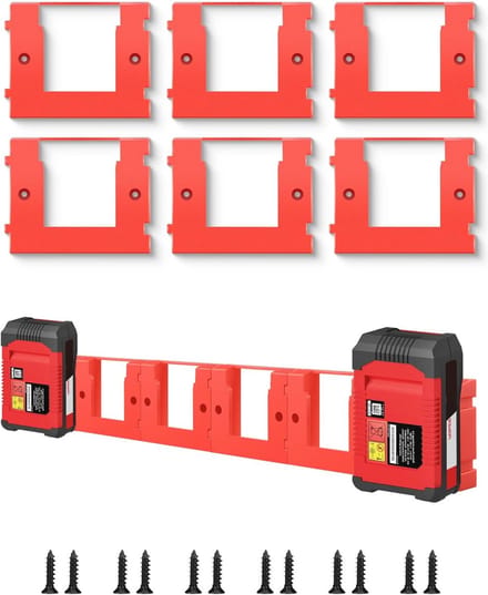 Batterijhouder voor muurmontage - Opbergframe voor 18V accu's