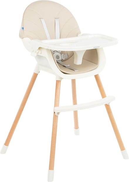 Kikkaboo 2 In 1 Nutri Wood Kinderstoel Beige Kinderen