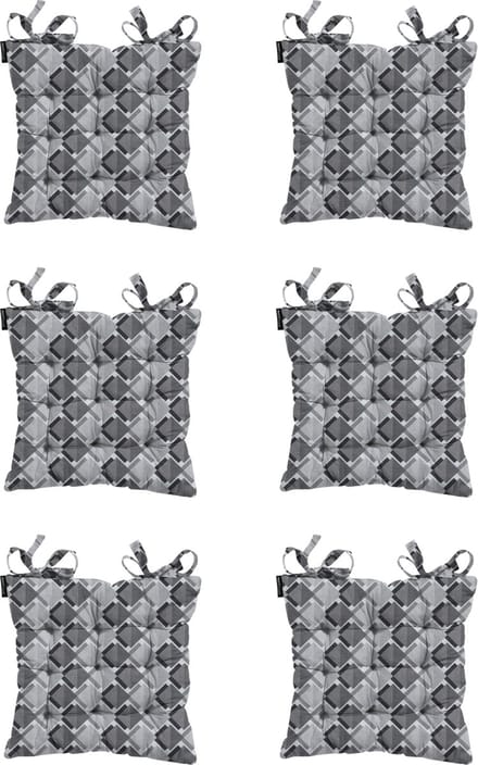 Madison - Zitkussen - Universeel - 6 stuks - 46 x 46 cm - Siem Grey - Tuin - Toscane