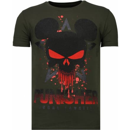 Local Fanatic Punisher mickey rhinestone t-shirt