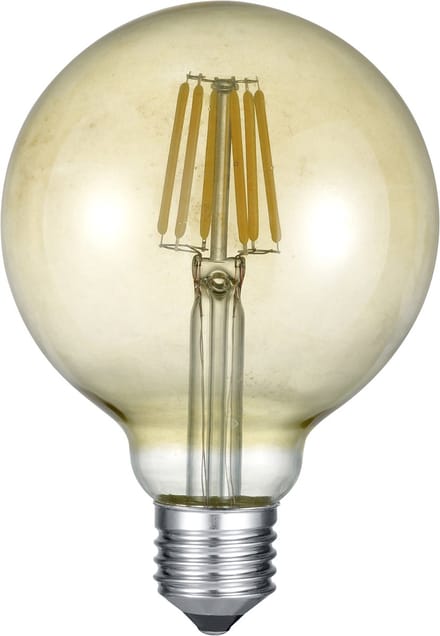 TRIO GLOBE - Lichtbronnen - Amber - incl. 1x E27 8 W - Dimbaar met schakelaar