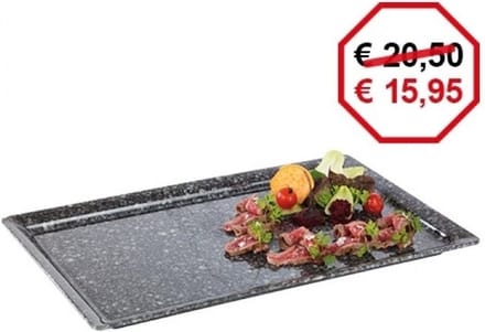 Melamine gn plateau pure granit - 2/4gn