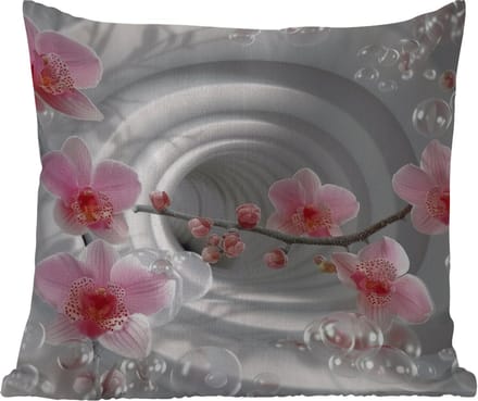 Tuinkussen - Bloemen - Tunnel - Abstact - 3D effect - 40x40 cm - Weerbestendig