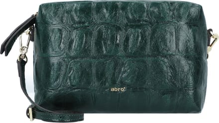 abro Schoudertas Leder Maxi Cocco Crossbody Bag Kaia Pixie Green Donkergroen