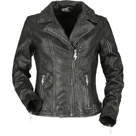 AC/DC Lederen jas - EMP Signature Collection - L - voor Vrouwen - zwart