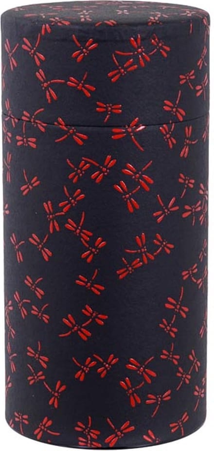 Dragonfly – Zwarte Roestvrij Stalen Theeblik – 7.6 x 15.5cm 200gr