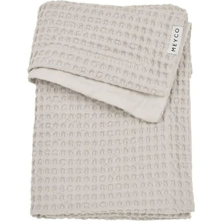 Meyco ledikantdeken wafel Lightgrey unisex