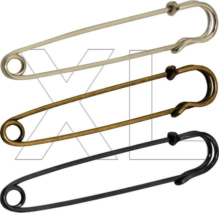 Fako Bijoux® - Sierspeld - Sjaalspeld - Vestsluiting - Vestspeld - Veiligheidsspeld - Classic XL - 89mm - Set 3 Stuks