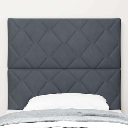 vidaXL - Hoofdbord - Donkergrijs - 90 - cm - Fluweel