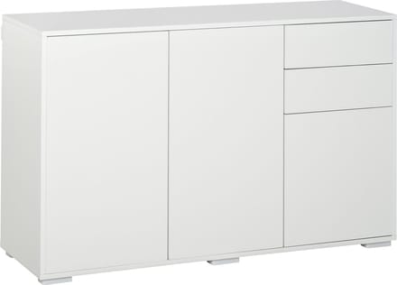 HOMCOM-Standschrank-Spanplatte, MDF-117L x 36B x 74H cm-Weiß