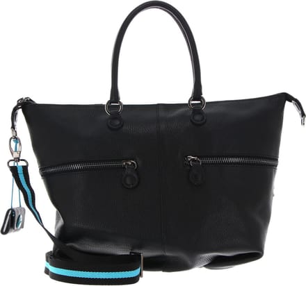 Gabs Leren Schoudertas G3 Plus TG Ruga Tasca Laterale Shoulder Bag Nero Zwart