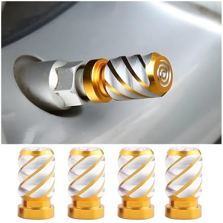 Dailygoods- Bandventieldopjes 4 Stuks - Aluminium - Corrosiebestendig