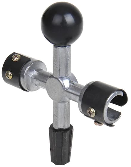 ProPlus Accupoolreiniger - 4-zijdig - Universeel - Verbeterde geleiding - 10.2 x 12.4 cm - Zilver