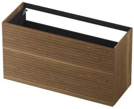 INK - Onderkast 2 Laden Push To Open Horizontaal Gefreesd Bestaande Uit: - 1200x450x650 Mm - Massief Eiken Aqua
