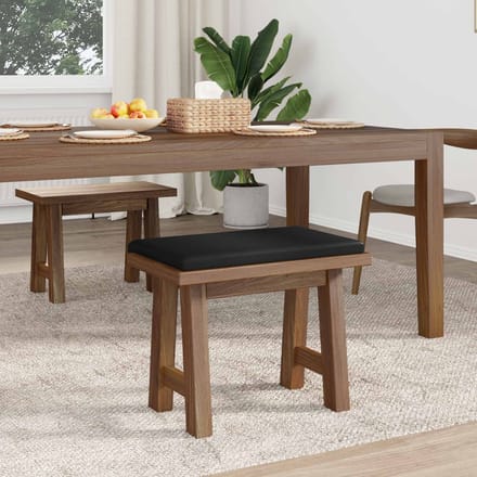 vidaXL - Bankkussen - Kunstleer - Zwart - Diepte - 35 - cm