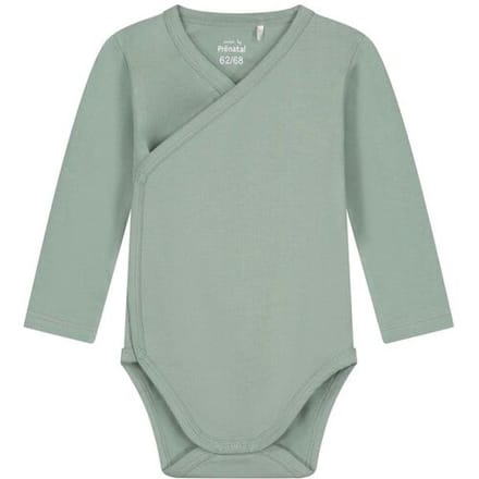 Prénatal basis romper met overslag Midgreen 44 unisex