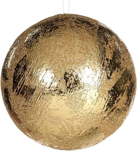 Goodwill Kerstbal Goud D 11 cm  H 11 cm  Voordeelaanbod per 2 stuks