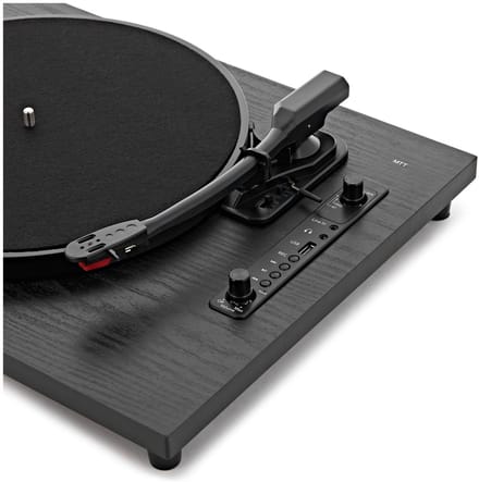 AVCOM Contemporary Platenspeler en actief luidspeakersysteem, zwart