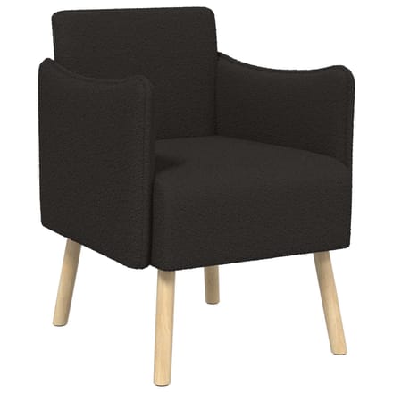 vidaXL - Accentstoel - Zwart - Bouclé