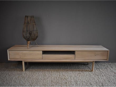 Tv-meubel Mila massief eiken 180 cm - Naturel | BY-OLAF