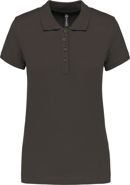 Kariban Piqué-damespolo korte mouwen K255 - Dark Grey - 3XL
