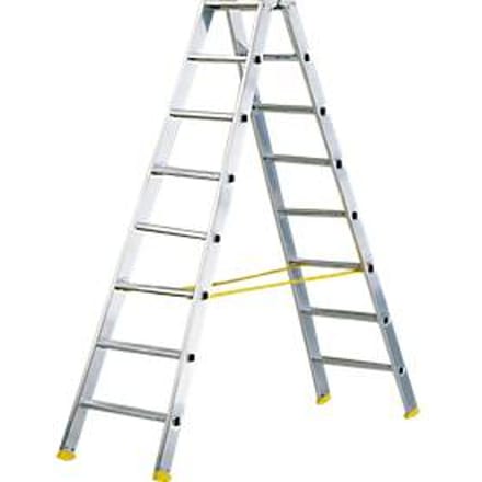 Dubbele trapladder MEHRSI®, 8 treden, 12 kg