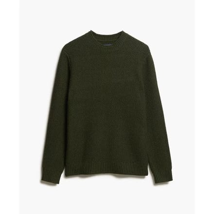 Superdry - De Merchant Store-Getextureerde trui met ronde hals - Heren - Sweaters