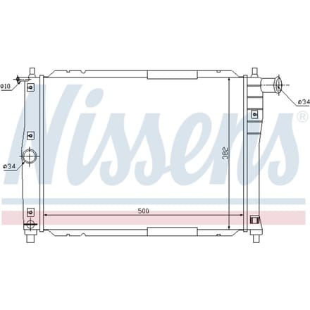 Radiator, motorkoeling NISSENS 61644