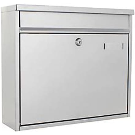 Rottner Brievenbus Hochhaus II Zilver - 31,5x36x11,5cm