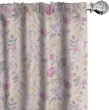 Abakuhaus Bloemen Gordijnen – 2x75x175 cm – Microvezel – Halfdonker