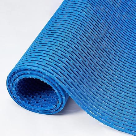 Drainage Vloermat - Antislipmat Badkamer - Voorkom Uitglijden - Sneldrogend Mesh Ontwerp - 60cm x 90cm - Blauw