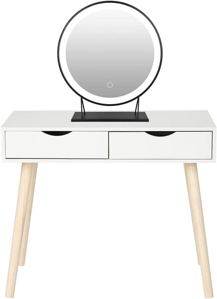 Ronde LED Make-up Spiegel met Verlichting en 10x Vergroting, Oplaadbaar