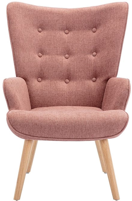 Vente-unique Fauteuil van roze stof VATELY