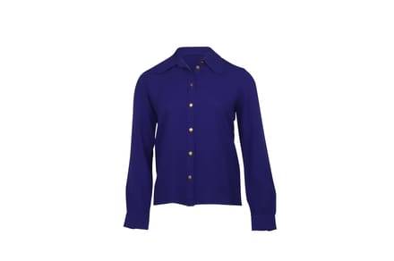 Chloe blouse met knoopsluiting in paarse zijde