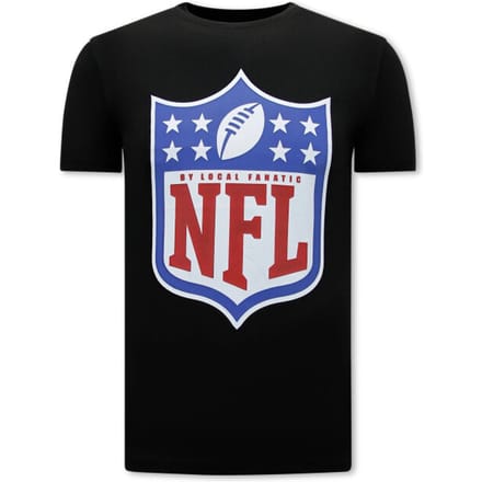NFL Shield Team Print Heren T-shirt - Zwart