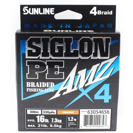 Sunline PE Line X4 Siglon AMZ 300M PE 1.2 16LB Orange (0343) orange