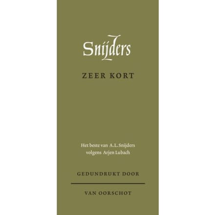 Zeer Kort - A.L. Snijders