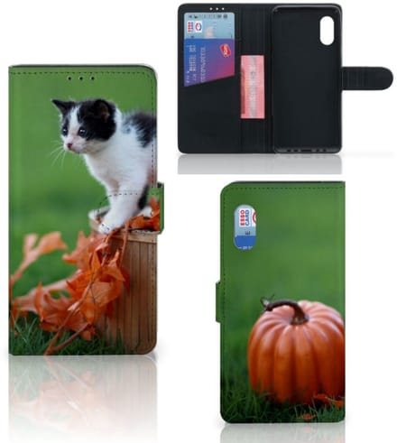 Samsung Xcover Pro Telefoonhoesje met Pasjes Kitten