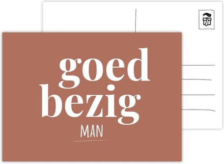 Goed Bezig Man ansichtkaart