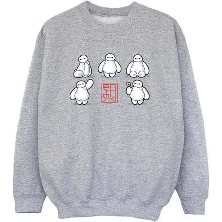 Disney Jongens Big Hero 6 Baymax Veel houdingen Sweatshirt (Sportgrijs)