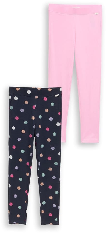 Tom Tailor - Basic leggings in een 2-pack - Maat 128/134 - lovely pink