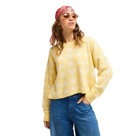Roxy Messy Stars Trui Geel L Vrouw