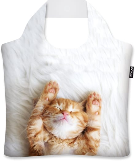 Ecozz tas Kitten - Erma Cerna - met rits - 46x41cm