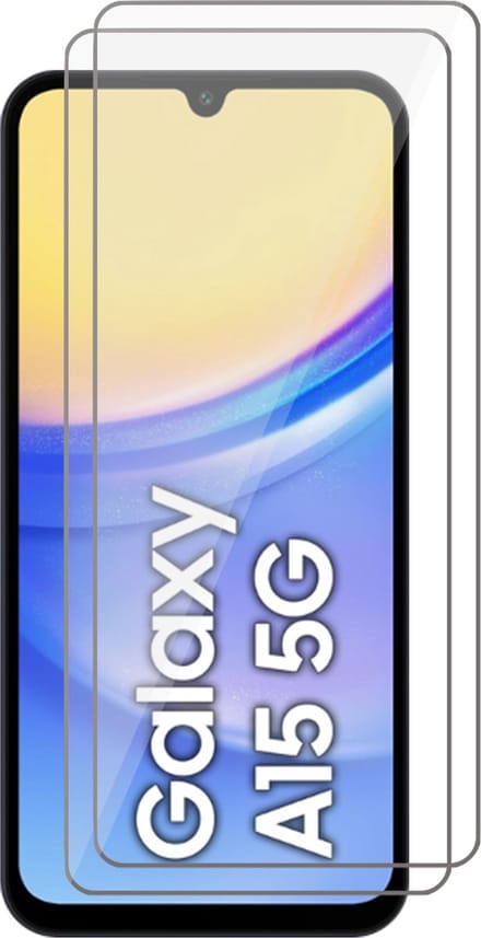 Screenprotector geschikt voor Samsung Galaxy A15 - 2x Glas Screen Protector