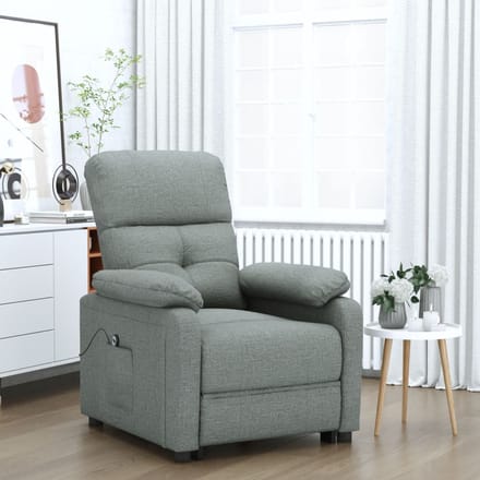 vidaXL - Fauteuil - elektrisch - verstelbaar - stof - donkergrijs