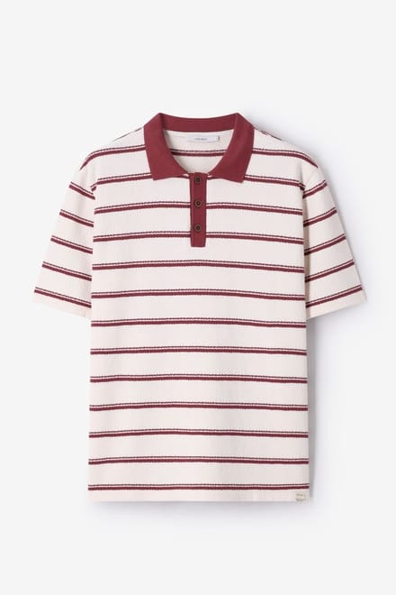 Sissy-Boy - Donkerrode polo met strepen