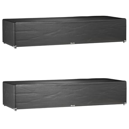 vidaXL - Ligbedhoezen - 2 - st - met - 12 - oogjes - 205x75x40 - cm - polyetheen