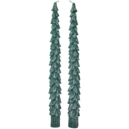 Rice kerst kerstboom kaars, set van 2